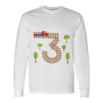 Kinder Geburtstags 3 Jahre Junge Zug Eisenbahn Geburtstag Langarmshirts - Geschenkecke