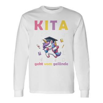 Kinder Kita Abgänger 2025 Schulkind Einschulung Schule Bye Bye Kiga Langarmshirts - Geschenkecke