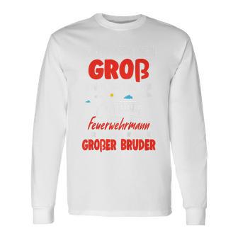 Kinder Nachwuchserkünden Werde Erstmal Großer Bruder Feuerwehr Langarmshirts - Geschenkecke