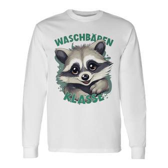 Kinder Waschbärenklasse In Der Grundschule Klassentier Waschbär Langarmshirts - Geschenkecke