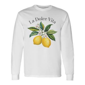 La Dolceita Lemon Italian Summer Limoncello Amalfi Coast Langarmshirts - Geschenkecke