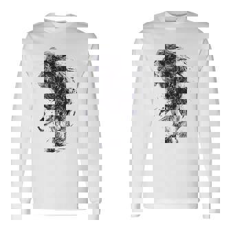 León Pintura Arte Animal Abstracto Dibujo Gráfico Camiseta de manga larga - Regaloses