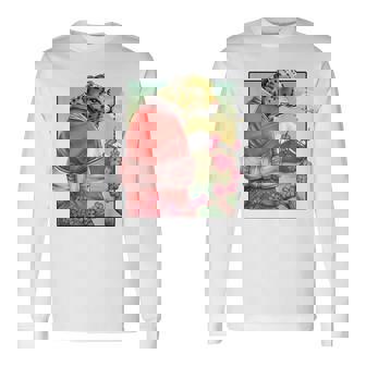 Leopard Cerisier En Fleurs De Cerisier Sakura Esthétique Japonaise T-shirt à manches longues - Cadeauxyz
