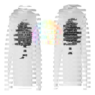 Livres D'art D'arbre Coloré Illustration Livres Graphiques T-shirt à manches longues - Cadeauxyz