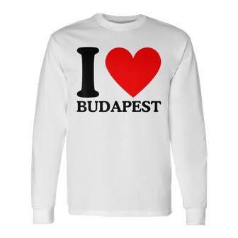 With I Love Budapest Motif Langarmshirts - Geschenkecke