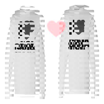 I Love Girona Ciudad En España Con Red Love Heart Camiseta de manga larga - Regaloses