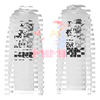 I LOVE BEING A Mimi Snowman Dabbing Christmas Lover Long Sleeve T-Shirt - Monsterry