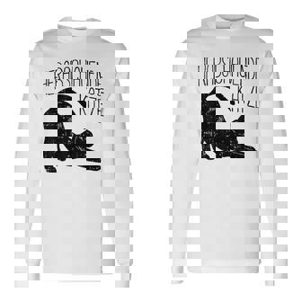 Lustiges Katzen Yoga Herabschauende Katze Cat Lover Langarmshirts - Geschenkecke