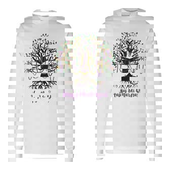 Mardi Gras Tree Beads New Orleans 2025 Festival Bead Tree Long Sleeve T-Shirt | Mazezy