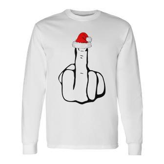 Middle Finger Jolly As Fuck Adult Joke Offensive Christmas Langarmshirts - Geschenkecke