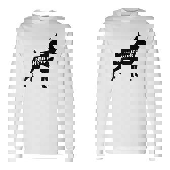 Min Pin Dad Miniature Pinscher Owner Dog Dad Long Sleeve T-Shirt - Monsterry
