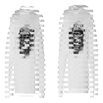 Mono Animal Zoológico Arte Mono Camiseta de manga larga - Regaloses