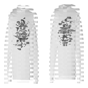 Monochromatic Diatoms Long Sleeve T-Shirt - Monsterry