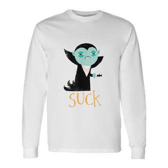 Mornings Suck Cute & Grumpy Morningampire Dm Gray Langarmshirts - Geschenkecke