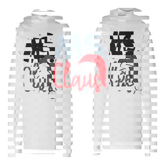 Mr And Ms Claus Couples Matching Christmas Pajamas Santa Long Sleeve T-Shirt - Monsterry