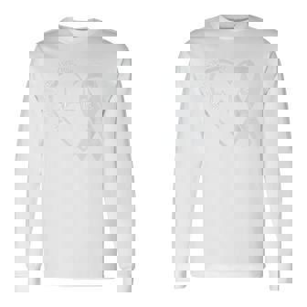 Multiple Sclerosis Awareness Ms Awareness Heart Support Long Sleeve T-Shirt - Thegiftio