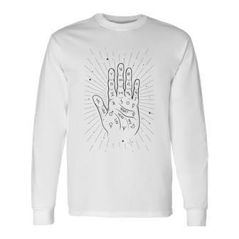 Mystical Symbol Palm Reading Sacred Palmistry Psychic Tank Top Long Sleeve T-Shirt - Monsterry