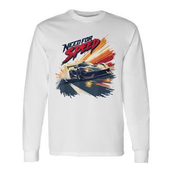 Need For Speed High-Octane Racing Graphic Gray Langarmshirts - Geschenkecke