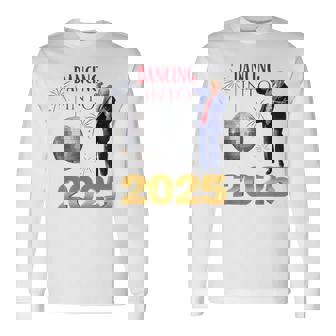 New Year Trump Dancing 2025 Maga Party Countdown Long Sleeve T-Shirt - Seseable