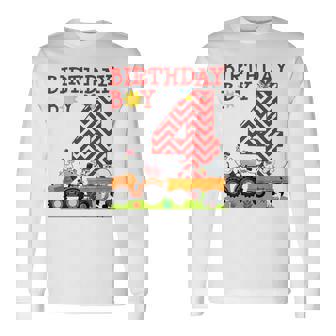 Niños Tractor Farming 4Th Birthday Boy's Camiseta de manga larga - Regaloses