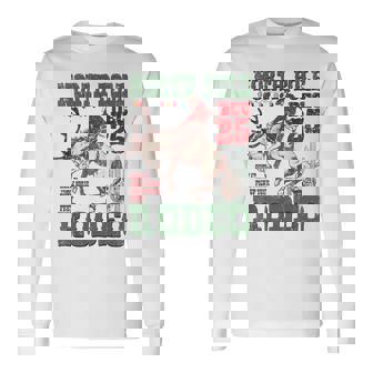 North Pole Rodeo Cowboy Santa Country Christmas Long Sleeve T-Shirt - Monsterry