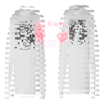 Nurse Valentine Tech Medical Pun Blood Bank You'Re My Type Long Sleeve T-Shirt - Monsterry