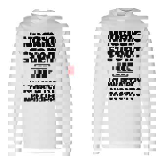 Nursing Student Low Battery Need Coffee Tired Medical Long Sleeve T-Shirt - Monsterry