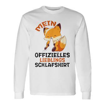 My Official Favourite Sleep Fox Pyjamas Fox Langarmshirts - Geschenkecke