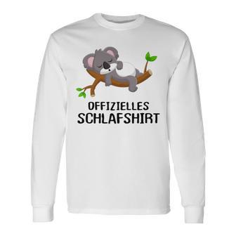 Official Sleep Pyjamas Nightdress Koala Gray Langarmshirts - Geschenkecke