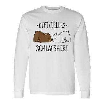 Offizielles Schlaf Bären Eisbar Pärchen Schlafanzug Langarmshirts - Geschenkecke