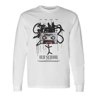 Old School Backprint Music Tapeintage Mixtape Cassette Langarmshirts - Geschenkecke