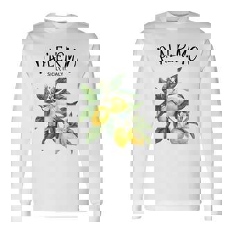 Palermo Limón Arte Sicilia Italiana Fruta Amante Italia Sicilia Camiseta de manga larga - Regaloses