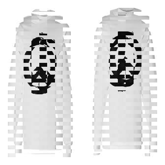 Peace Symbole De La Paix En Noir T-shirt à manches longues - Cadeauxyz