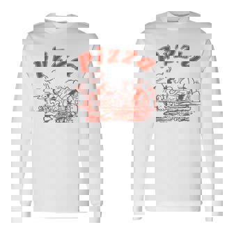 Pizza Box Cardboard Italian Retro Logo Langarmshirts - Geschenkecke