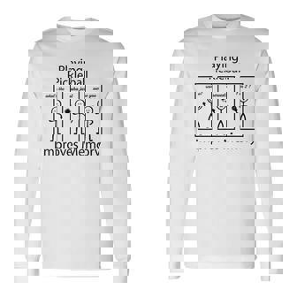 Playing Pickleball Improves Memory Pickleball Player Long Sleeve T-Shirt | Seseable CA