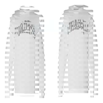 Retro Philadelphia Souvenir Classic Philadelphia Grey Green Long Sleeve T-Shirt | Mazezy