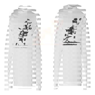 Rude Pointer Dog German Shorthair Dog Long Sleeve T-Shirt - Monsterry