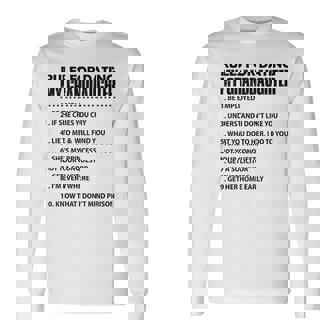 Rules For Dating My Granddaughter Long Sleeve T-Shirt - Thegiftio