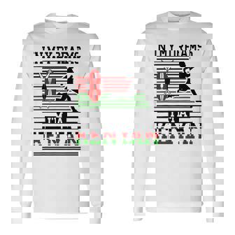 Runner Dreams Im A Kenyan Jogging Maratoner Divertido Correr Camiseta de manga larga - Regaloses