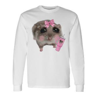 Sad Hamster Meme Drink Bottle Gray Langarmshirts - Geschenkecke