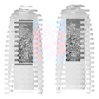 Sakura Tree Lover Japan Pink Flower Vintage Cherry Blossom Long Sleeve T-Shirt - Monsterry
