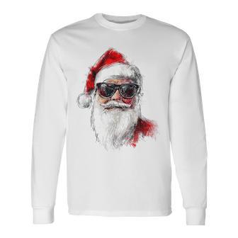 Santa Claus Christmas Graphic X-Mas Sunglasses Santa Langarmshirts - Geschenkecke