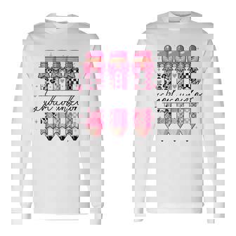 School Counselor Coquette Bow School Counseling Long Sleeve T-Shirt - Monsterry