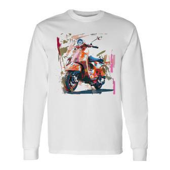 Scooter Moped Scooter Scooter Gray Langarmshirts - Geschenkecke