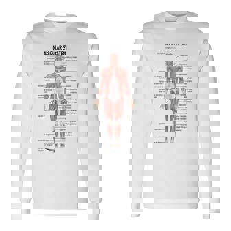 Sistema Muscular Enfermera Médico Divertido Med Chistes Médicos Humor Camiseta de manga larga - Regaloses