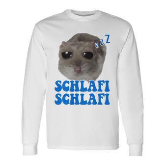 Sleep Sad Hamster Sleep Meme Sleeping Hamsti Langarmshirts - Geschenkecke