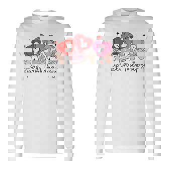 Slp Valentine's Day Speech Language Pathologist Student Long Sleeve T-Shirt | Mazezy