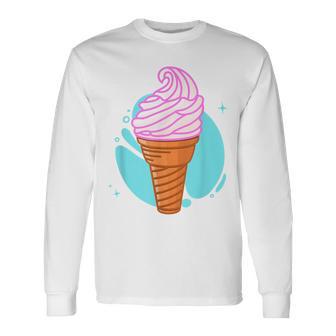 Soft Ice Cream In The Waffle Summer Ice Cream S Langarmshirts - Geschenkecke