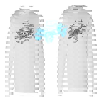 T-Shirt With Artwork Depicting Classic Four-Wheel Drive Ca Long Sleeve T-Shirt - Monsterry