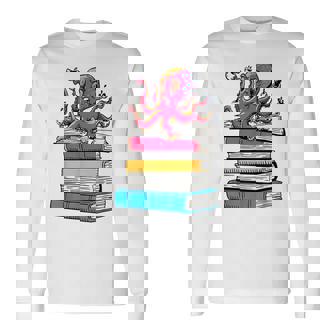 Tea Aromatic Beverage Octopus Aroma Tea Drinking Long Sleeve T-Shirt - Monsterry